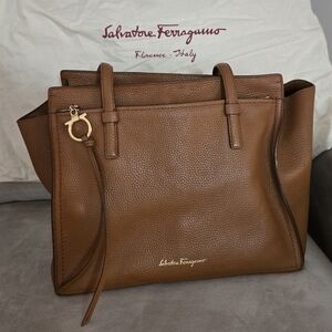 Salvatore Ferragamo Tan Leather Tote